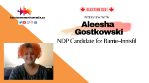 Interview with Barrie–Innisfil NDP candidate Aleesha Gostkowski