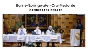 Read more about the article BSOM candidates pitch to voters during the first debate marked by conspicuous absence of incumbent MPP