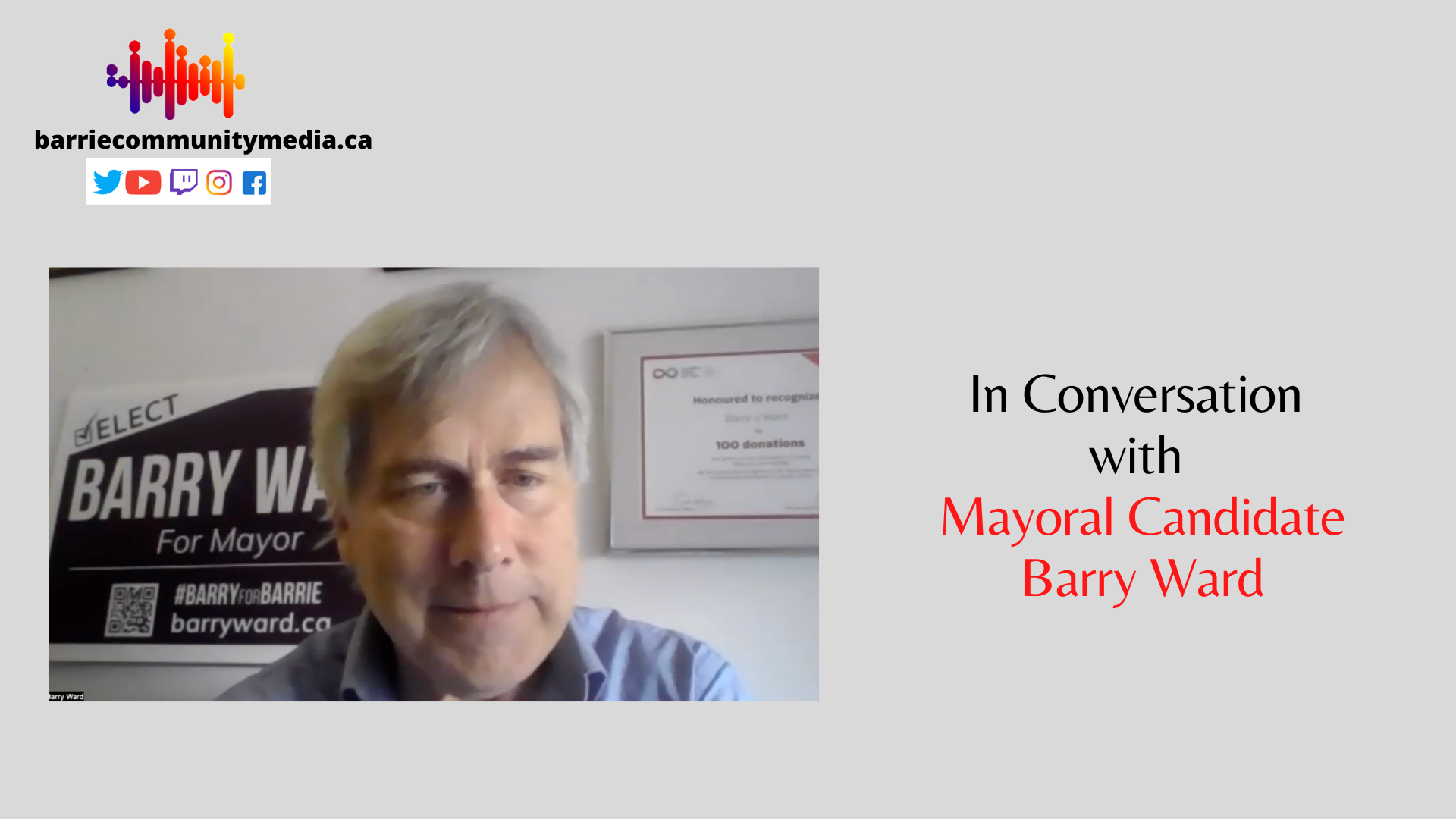 Read more about the article Mayoral Candidate Barry Ward says he “can provide the kind of leadership that will unite Council.”